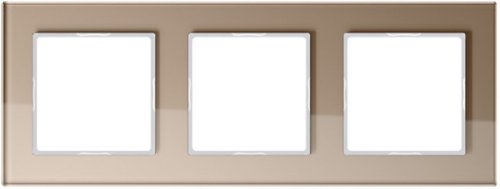 Рамка универсальная Jung A creation 3-м. стекло шампань фото Рамка универсальная Jung A creation 3-м. стекло шампань картинка